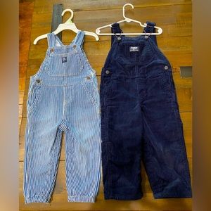 Set of two 24m OshKosh overalls